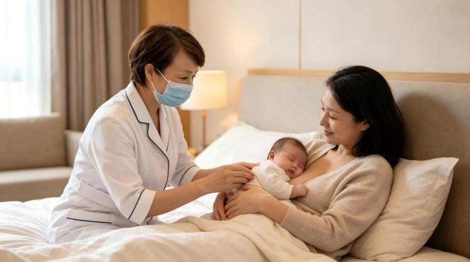 香港上門催乳師Anna正在為產後媽媽進行無痛通乳與塞奶疏通服務
