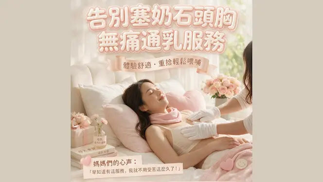 香港上門催乳收費Anna正在為產後媽媽進行無痛通乳與塞奶疏通服務